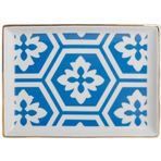 Porland Morocco Desen 2 Mavi 18x13 cm Porselen Kahvaltı Tabağı
