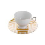 Porland Morocco Desen 3 Sarı 170 CC Tabaklı Çay Fincanı