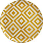 Porland Morocco Desen 4 Sarı 24 cm Düz Tabak