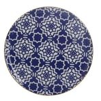 Porland Morocco Desen 7 Mor 28 cm Porselen Düz Tabak