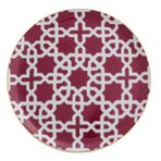Porland Morocco Desen5 Fuşya 24 cm 6 Adet Düz Tabak