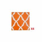 Porland Morocco Turuncu 10x10 cm 4'lü Bardak Altlığı