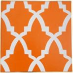 Porland Morocco Turuncu Desen 3 10x10 cm Bardak Altlığı