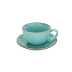 Porland New Standard Seasons Turkuaz Tabaklı 300 cc 6 Adet Çay Fincanı
