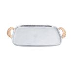 Porland Nora 31x19x4 cm Silver Tepsi