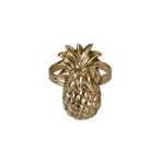 Porland Pineapple Altın Peçete Halkası
