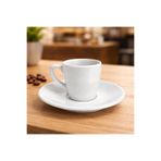 Porland Porselen 64 cc Bella Kahve Fincanı Takımı 6 Kişilik Düz Beyaz Espresso Türk Kahvesi Fincan Seti