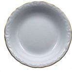 Porland Porselen Altın Yaldız 12'li 17CM Çukur Yemek Tabak