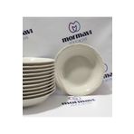 Porland PORSELEN KUM BEJİ SADE 19 CM (BÜYÜK) 12 ADET ÇUKUR YEMEK TABAK