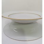 Porland Porselen Safir 12 Adet 19 cm Çukur Yemek Tabak( Yaldız Garantili )