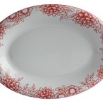 Porland Red Manoir Desen1 23 cm 6 Adet Kayık Tabak