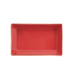 Porland Seasons 10x16 cm Kırmızı Kahvaltı ve Meze Tabağı