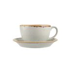 Porland Seasons Gri 370 cc Tabaklı Çay Fincanı