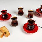 Porland Seasons Kırmızı 12 Parça 6 Kişilik Çay Takımı