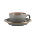 Porland Seasons Koyu Gri 370 cc Tabaklı Çay Fincanı