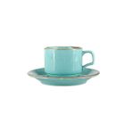 Porland Seasons Turkuaz 190 cc Tabaklı Çay Fincanı
