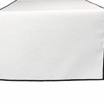 Porland Siyah Biyeli Runner 45x150 cm, Beyaz
