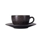 Porland Stoneware Ironstone 250 cc 6 Adet Tabaklı Çay Fincanı