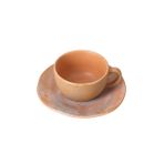 Porland Stoneware Savanna 250 cc 6 Adet Tabaklı Çay Fincanı