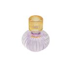 Porland Stripe Mor Sarı 9 cm Şamdan Mumluk
