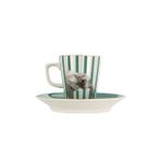 Porland Wild Life Elephant Tabaklı 80 cc 6 Adet Kahve Fincanı