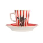 Porland Wild Life Giraffe Tabaklı 80 cc Kahve Fincanı