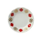 Porland Yonca Kırmızı Porselen Çay Tabağı 11 Cm
