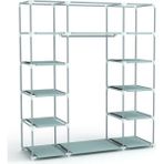 Pormet Metal Çift Yandan Raflı Bez Dolap - Beyaz