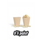 Poros Store Popcorn Kutusu Mısır , Cips Kutusu 8 Adet Krem