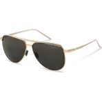 Porsche Design P8929 B 63 Erkek Güneş Gözlüğü - Altın - Yeşil