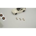 Porsche Logo Jant Torpido Direksiyon 9mm Damla Sticker Logo Seti