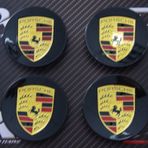 Porsche Siyah Jant Göbeği Kapak Seti 65mm