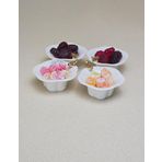 Porselen 4Lü Lokumluk - Kuş Figürlü Reçellik, Kahvaltılık - Çok Amaçlı, 4 Parça- 10 Ml