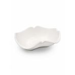 Porselen Beyaz Salata Kasesi, Çerezlik Şekerlik Lokumluk, 13x9x5 cm, Fransız Tarz, Şık ve Modern Tasarım, 1 Adet