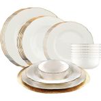 Porselen Bone Olympos 6 Parça 27 cm Servis Tabak Bakır Fıle