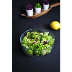 Porselen Diyarı Modern Cam Salata Tabağı 20 Cm Çok Amaçlı Yuvarlak Sunum ve Servis Kasesi 1 Adet
