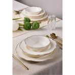 Porselen Gold Bone 24 Parça 6 Kişilik Yemek Takımı - Çok Renkli