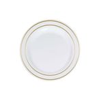 Porselen Görünümlü Altın Yaldızlı Plastik Tabak 19 cm 6'lı porselenplstk