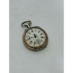 Porselen Kadran İşlemeli Kurmalı Cep Saati 41,75Mm 2.El (Arızalı)