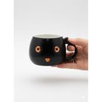 Porselen Kedili Kupa Bardak 7,5 * 13 Cm (SİYAH)