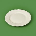 Porselen Tiffany Servis Tabağı - Krem - 25 cm - Çok Renkli - TEK EBAT