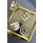 porselenden Eleonore Gold Premium 2'li Mırra (TABAKSIZ) Espresso Kahve Fincanı Takımı