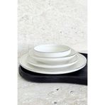 porselenden Modern Krem Platin 24 Parça 6 Kişilik Günlük Porselen Yemek Takımı Parlak Gümüş