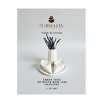 Porselian 2'li Dekoratif Beton Set - İstiridye Mum, Sahil Esintili Minimalist Aksesuar