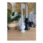 Porselian Modern Dalgalı Tasarım Şamdan 2’li Set
