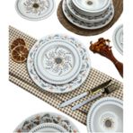 Porser BNS24YKPRS1061 Sunflower 6 Kişilik 24 Parça Karışık Desenli Yemek Takımı