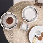 Porser Palm Siyah 2 Kişilik 4 Parça Kahve Fincan Takımı