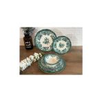 Porser Porselen Fulya Velour Green Yemek Takımı 6 Kişilik 24 Parça