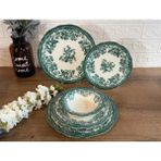 Porser Velour Green Fulya 24 Parça Yemek Takımı