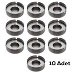 Porsima 10'lu Etn-016 Paslanmaz Çelik Metal Kül Tablası Küllük